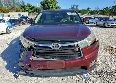 2015 Toyota Highlander Limited z USA, uszkodzony, nr VIN 5TDDKRFH6FS085574